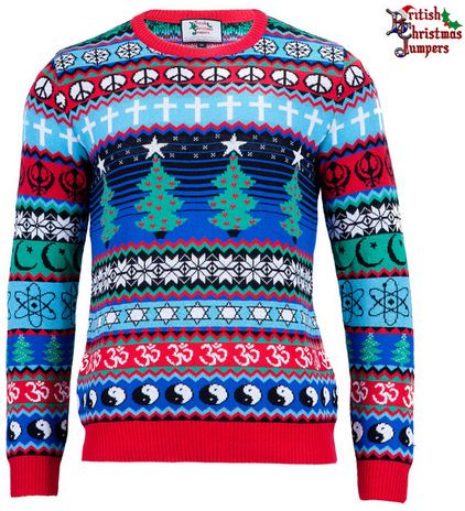 Still stuck for Christmas ideas? This unisex multicultural, multifaith sweater has something for everyone. Click the image to order from the UK.